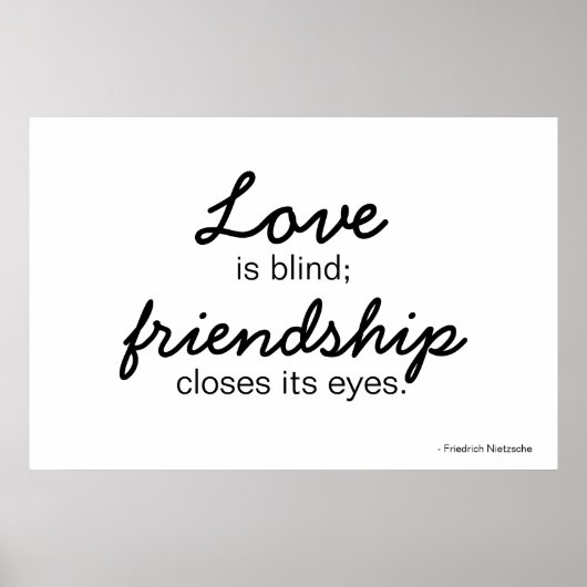 Poster van liefde en vriendschap (Voorkant)
