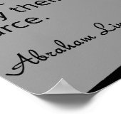 Poster van Lincoln-quote (Hoek)