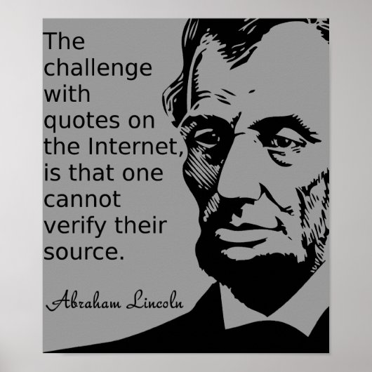 Poster van Lincoln-quote (Voorkant)