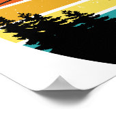  Poster van Lineman Sunset Retro (Hoek)