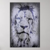 Poster van Lion Head Grunge (Voorkant)