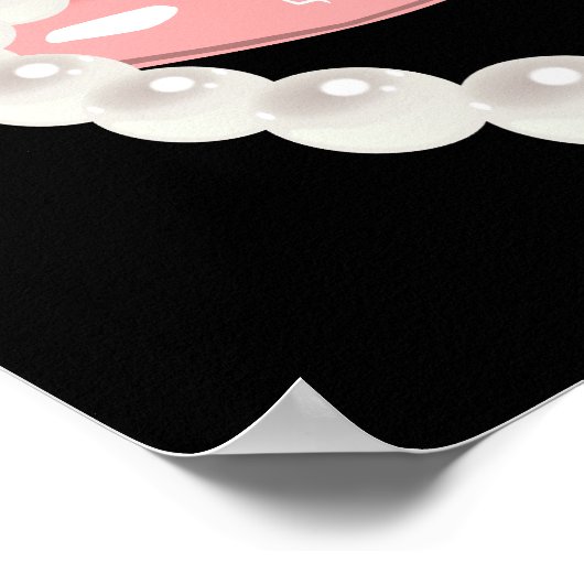 Poster van lippenstift en parels (Hoek)