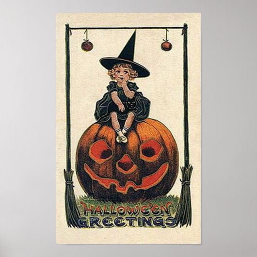 Poster van Little Witch Halloween (Voorkant)