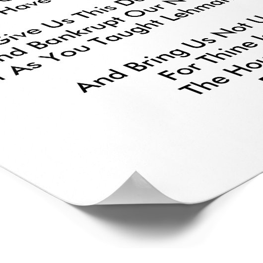 Poster van Lloyd's Prayer (Hoek)