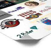 Poster van logo's voor bijbelboek - 11 x 17 inch (Hoek)