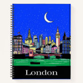 Poster van Londen door Night Journal Notitieboek (Voorkant)