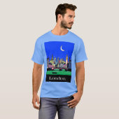 Poster van Londen onder de nachtelijke hemel T-shirt (Voorkant volledig)