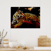 Poster van luipaard afdrukken - Prints van Posters (Keuken)