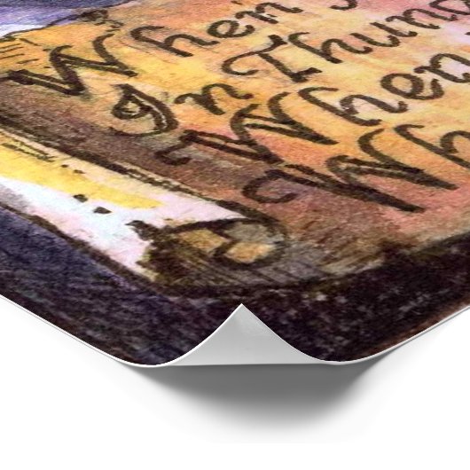 Poster van Macbeth Witches (Hoek)