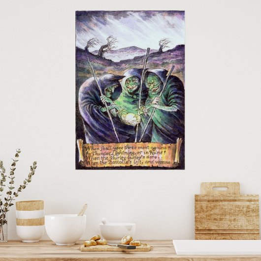 Poster van Macbeth Witches (Keuken)