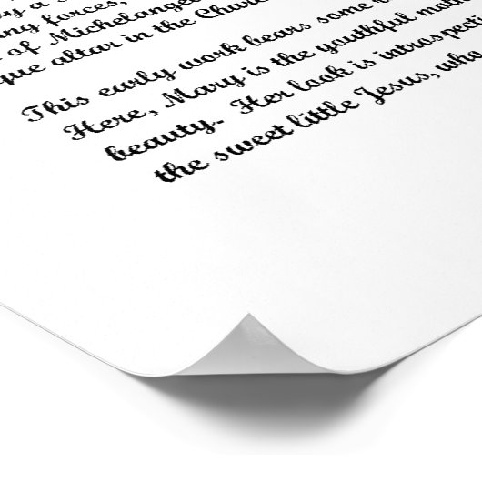 Poster van Madonna en Kind van Michelangelo (Hoek)