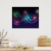 Poster van magische golven (Keuken)