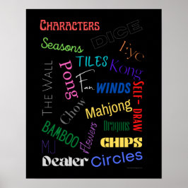 Poster van Mahjong Words