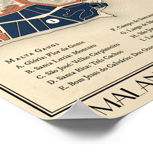 Poster van Malandros Rio de Janeiro (Hoek)