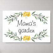 Poster van mama's tuin (Voorkant)