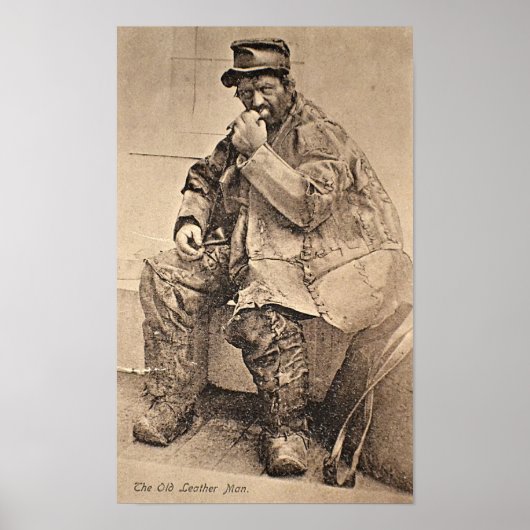 Poster van Man van leder (Voorkant)