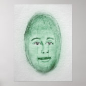 Poster van Man van watermeloenen - Kunstafdrukken  (Voorkant)