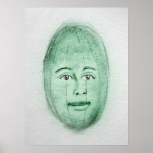 Poster van Man van watermeloenen - Kunstafdrukken 