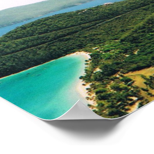 Poster van Megans baai, Saint Thomas (Hoek)