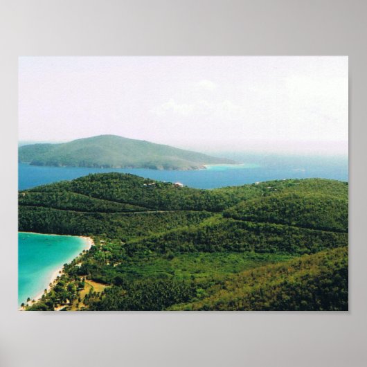 Poster van Megans baai, Saint Thomas (Voorkant)