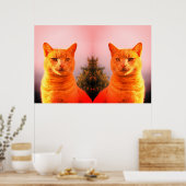 Poster van merlin en geltwin katten (Keuken)
