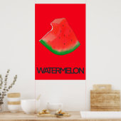 Poster van met de hand geslepen watermeloenen (Keuken)