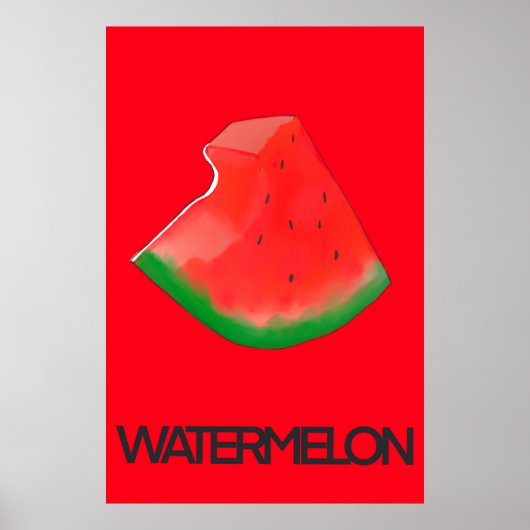 Poster van met de hand geslepen watermeloenen (Voorkant)