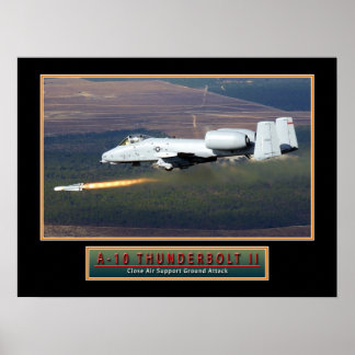 Poster van militaire Vliegtuigen "A-10 Thunderbolt