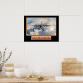 Poster van militaire Vliegtuigen "AC-130 Specter", (Keuken)