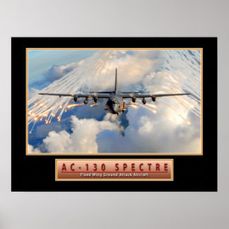 Poster van militaire Vliegtuigen "AC-130 Specter",