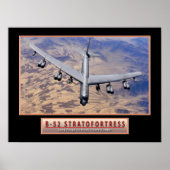 Poster van militaire Vliegtuigen "B-52 Stratofort" (Voorkant)