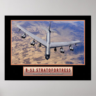 Poster van militaire Vliegtuigen "B-52 Stratofort"