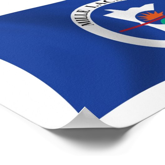 Poster van Mille Lacs Band Reservation Flag Print (Hoek)