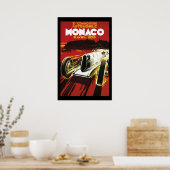  Poster van Monaco Car Road Race (Keuken)