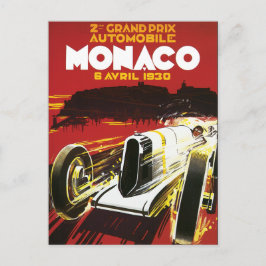 Poster van Monaco Car Road Race Briefkaart