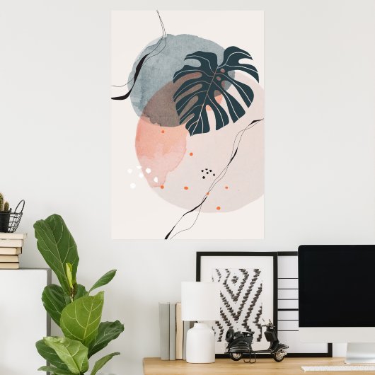 Poster van Monstera Greenery (Thuiskantoor)