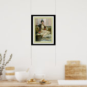 Poster van mooie Flapper Girl (Keuken)