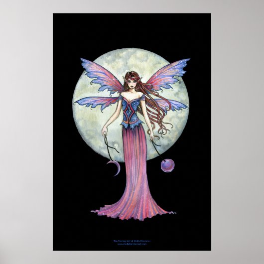 Poster van Mooie Moon Fairy van Molly Harrison (Voorkant)