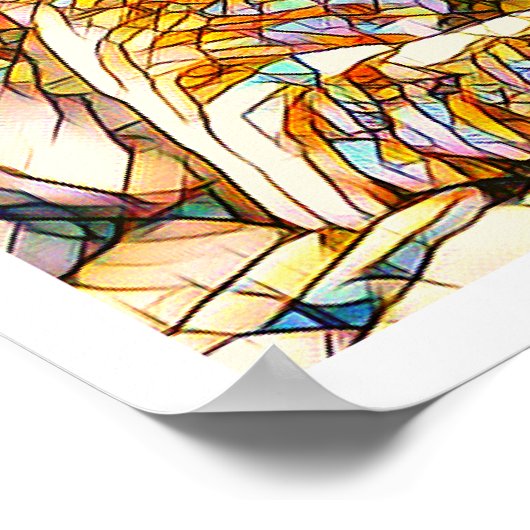 Poster van mozaïekkatten (Hoek)