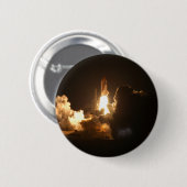 Poster van nachtelijke lancering Space Shuttle Ronde Button 5,7 Cm (Voorkant /achterkant)
