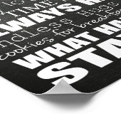 Poster van Nana & Papa's House Rules Chalkboard (Hoek)