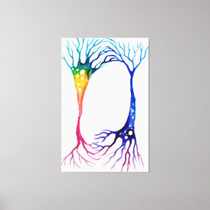 Poster van neuronen canvas afdruk