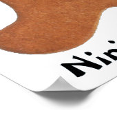 Poster van Ninjabreadman biscuit (cookie) (Hoek)