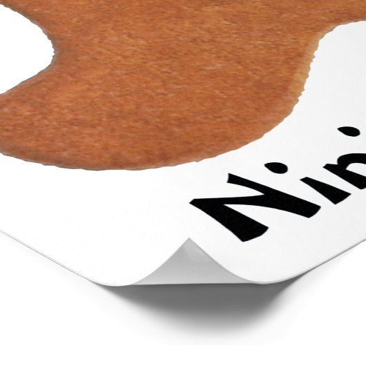 Poster van Ninjabreadman biscuit (cookie) (Hoek)