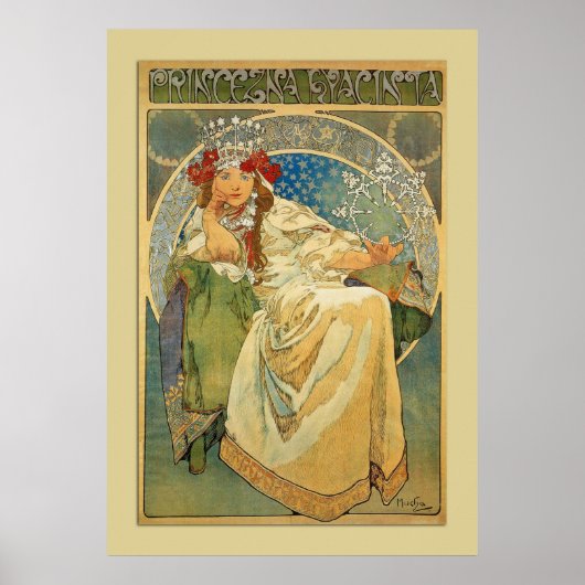  Poster van Nouveau Mucha Princess (Voorkant)