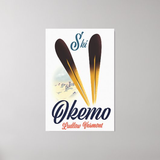 poster van okemo Ludlow Vermont Canvas Afdruk (Voorkant)