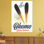 poster van okemo Ludlow Vermont Canvas Afdruk (Insitu (Woonkamer))