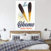 poster van okemo Ludlow Vermont Canvas Afdruk (Insitu (Slaapkamer))