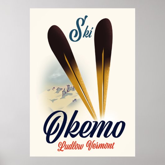 Poster van Okemo Ludlow Vermont ski (Voorkant)