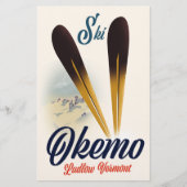 Poster van Okemo Ludlow Vermont ski Briefpapier (Voorkant)